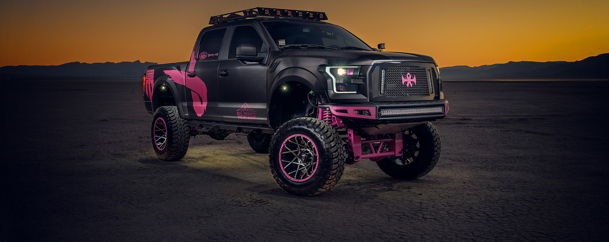 black and pink ford raptors